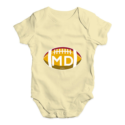 MD Maryland State Football Baby Unisex Baby Grow Bodysuit