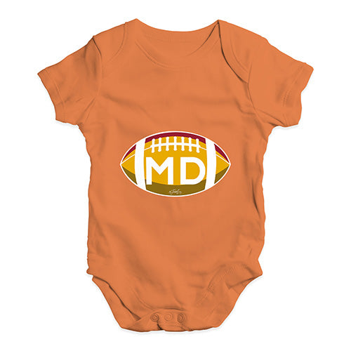 MD Maryland State Football Baby Unisex Baby Grow Bodysuit