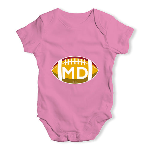 MD Maryland State Football Baby Unisex Baby Grow Bodysuit