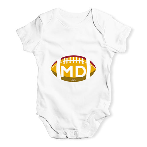 MD Maryland State Football Baby Unisex Baby Grow Bodysuit