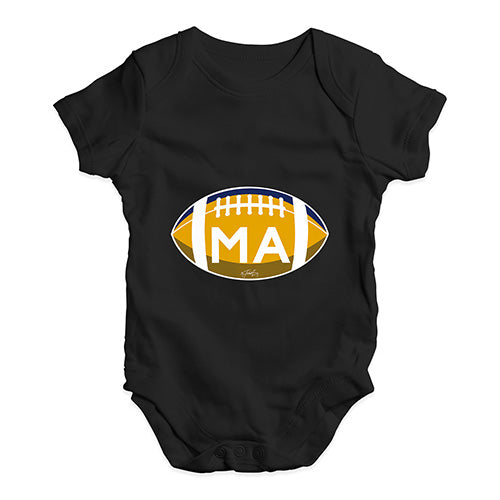 MA Massachusetts State Football Baby Unisex Baby Grow Bodysuit