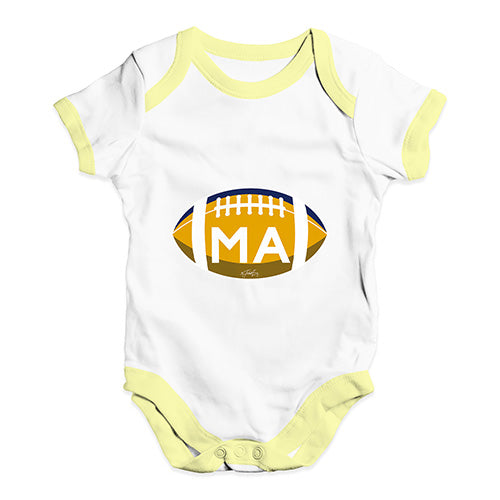 MA Massachusetts State Football Baby Unisex Baby Grow Bodysuit