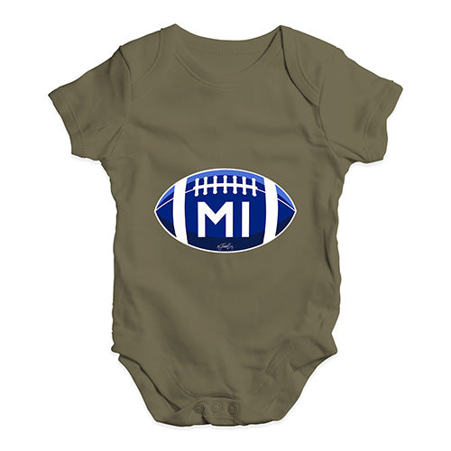 MI Michigan State Football Baby Unisex Baby Grow Bodysuit