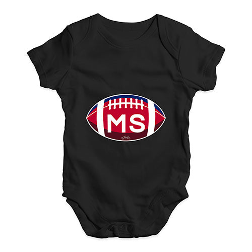 MS Mississippi State Football Baby Unisex Baby Grow Bodysuit