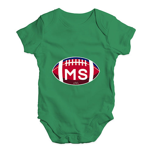 MS Mississippi State Football Baby Unisex Baby Grow Bodysuit