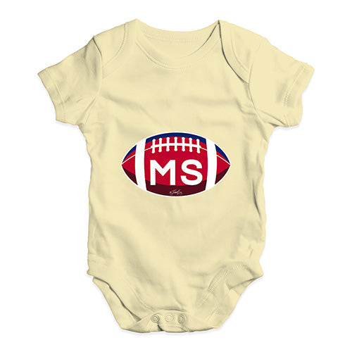 MS Mississippi State Football Baby Unisex Baby Grow Bodysuit