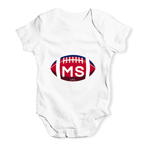 MS Mississippi State Football Baby Unisex Baby Grow Bodysuit