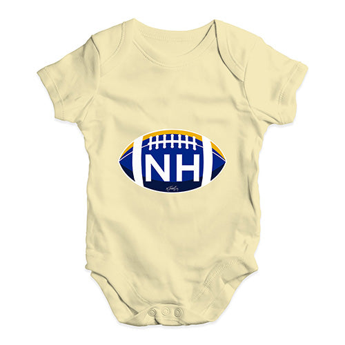 NH New Hampshire State Football Baby Unisex Baby Grow Bodysuit