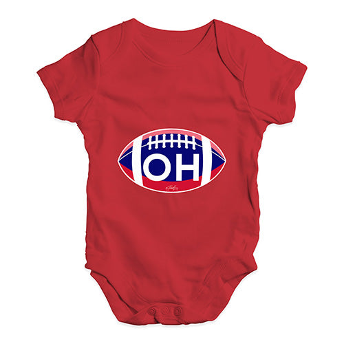 OH Ohio State Football Baby Unisex Baby Grow Bodysuit