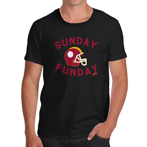 Funny Mens T Shirts Sunday Funday Men's T-Shirt X-Large Black