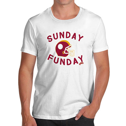 Funny Tshirts For Men Sunday Funday Men's T-Shirt Small White