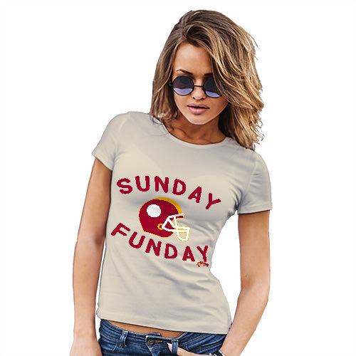 Funny T Shirts For Mum Sunday Funday Women's T-Shirt Medium Natural