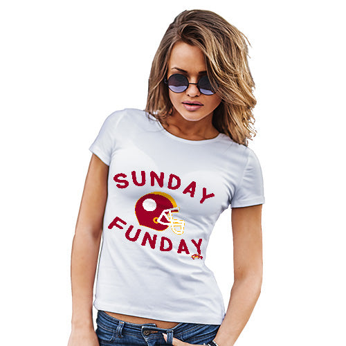 Novelty Gifts For Women Sunday Funday Women's T-Shirt Small White