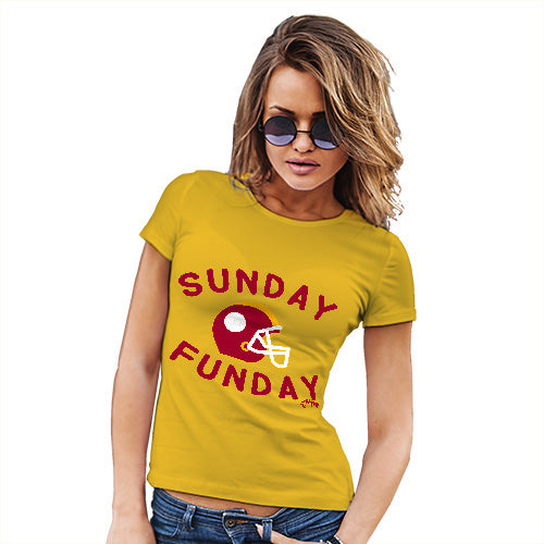 Funny Shirts For Women Sunday Funday Women's T-Shirt X-Large Yellow