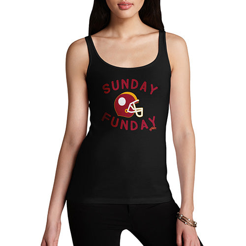 Womens Funny Tank Top Sunday Funday Women's Tank Top Large Black