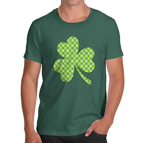 Mens Humor Novelty Graphic Sarcasm Funny T Shirt Tartan Shamrock Men's T-Shirt Small Bottle Green