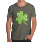 Funny Gifts For Men Tartan Shamrock Men's T-Shirt Medium Khaki