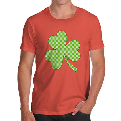 Mens Humor Novelty Graphic Sarcasm Funny T Shirt Tartan Shamrock Men's T-Shirt X-Large Orange