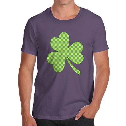 Funny T-Shirts For Men Sarcasm Tartan Shamrock Men's T-Shirt Small Plum