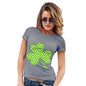 Funny Tee Shirts For Women Tartan Shamrock Women's T-Shirt Medium Light Grey