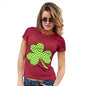 Womens Humor Novelty Graphic Funny T Shirt Tartan Shamrock Women's T-Shirt Small Red