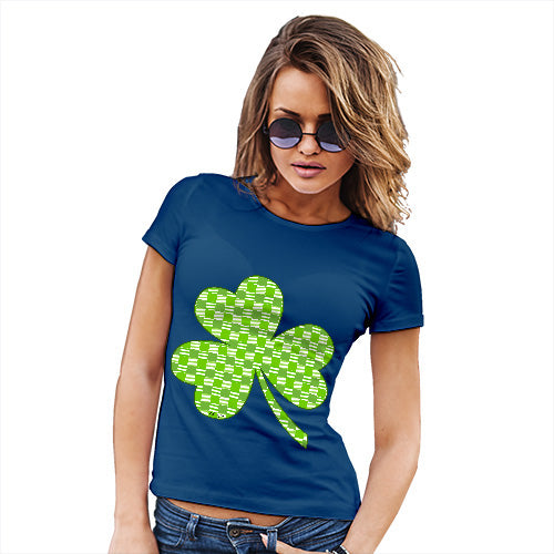 Funny T Shirts For Women Tartan Shamrock Women's T-Shirt X-Large Royal Blue