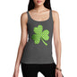 Womens Humor Novelty Graphic Funny Tank Top Tartan Shamrock Women's Tank Top Large Dark Grey