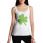 Women Funny Sarcasm Tank Top Tartan Shamrock Women's Tank Top Small White