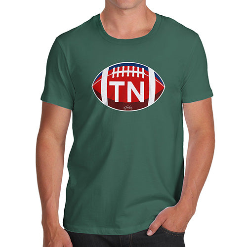 Novelty Tshirts Men Funny TN Tennessee State Football Men's T-Shirt Small Bottle Green