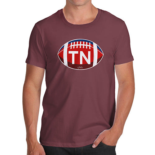 Novelty T Shirts For Dad TN Tennessee State Football Men's T-Shirt Small Burgundy