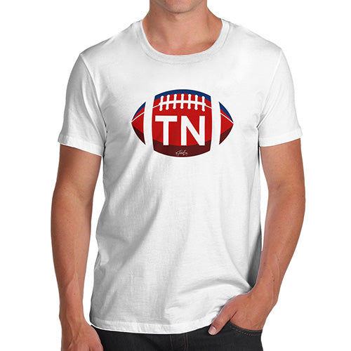 Novelty Tshirts Men Funny TN Tennessee State Football Men's T-Shirt X-Large White