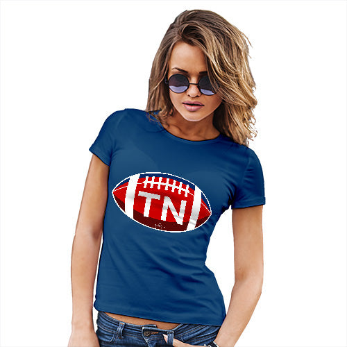 Funny T Shirts For Women TN Tennessee State Football Women's T-Shirt X-Large Royal Blue