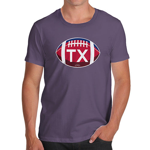 Funny T Shirts For Dad TX Texas State Football Men's T-Shirt Small Plum