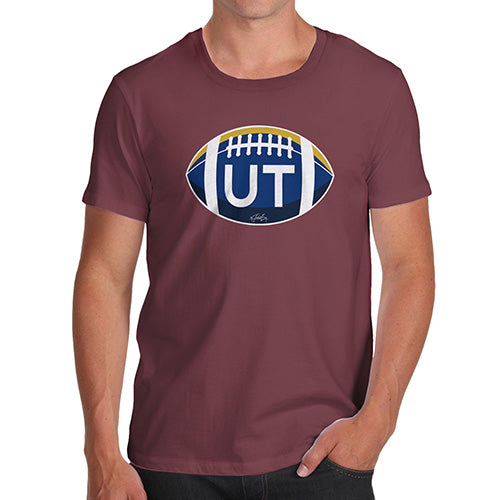 Funny T Shirts For Men UT Utah State Football Men's T-Shirt Small Burgundy