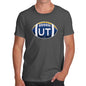 Funny T-Shirts For Men UT Utah State Football Men's T-Shirt Medium Dark Grey