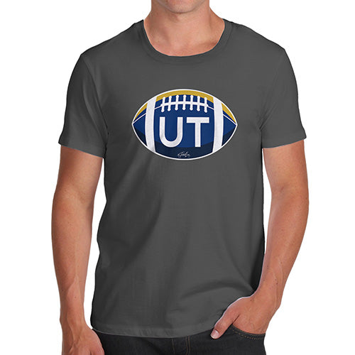Funny T-Shirts For Men UT Utah State Football Men's T-Shirt Medium Dark Grey