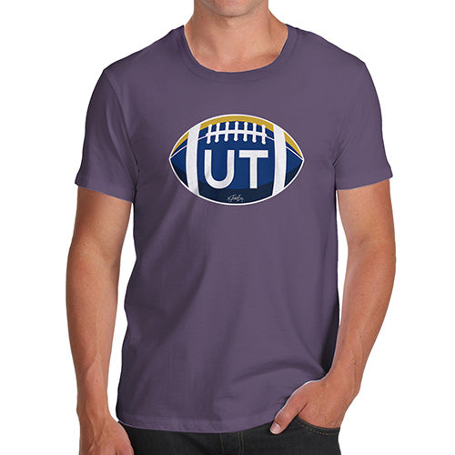 Funny T Shirts For Dad UT Utah State Football Men's T-Shirt Medium Plum