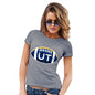 Womens Novelty T Shirt UT Utah State Football Women's T-Shirt Medium Light Grey