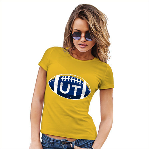 Funny T-Shirts For Women UT Utah State Football Women's T-Shirt Medium Yellow