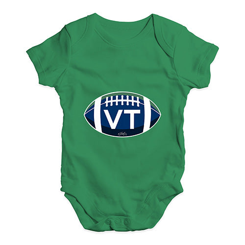 VT Vermont State Football Baby Unisex Baby Grow Bodysuit