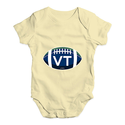 VT Vermont State Football Baby Unisex Baby Grow Bodysuit