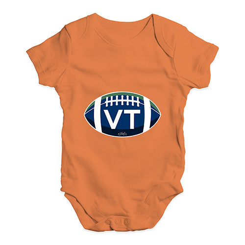 VT Vermont State Football Baby Unisex Baby Grow Bodysuit