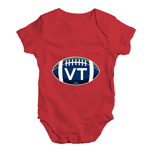 VT Vermont State Football Baby Unisex Baby Grow Bodysuit