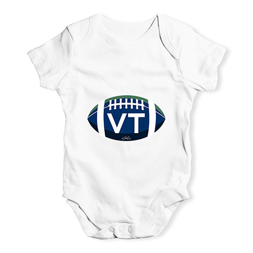 VT Vermont State Football Baby Unisex Baby Grow Bodysuit