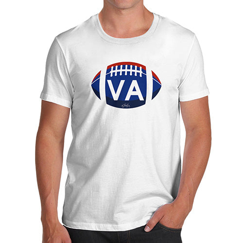 Funny Tshirts For Men VA Virginia State Football Men's T-Shirt Medium White