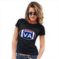 Womens T-Shirt Funny Geek Nerd Hilarious Joke VA Virginia State Football Women's T-Shirt Small Black