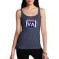 Novelty Tank Top Women VA Virginia State Football Women's Tank Top Small Navy