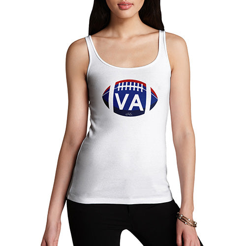 Funny Tank Tops For Women VA Virginia State Football Women's Tank Top Medium White