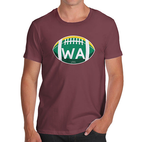Novelty T Shirts For Dad WA Washington State Football Men's T-Shirt X-Large Burgundy