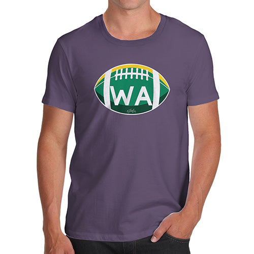 Funny Gifts For Men WA Washington State Football Men's T-Shirt Large Plum